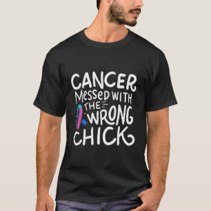 Thyroid Cancer Survivor Chemo Blue Teal Ribbon T-Shirt