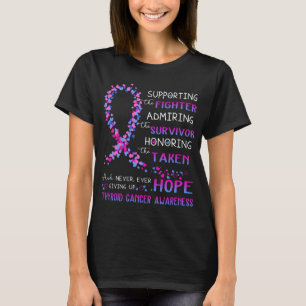 Thyroid Cancer Warrior Supporting Fighter T-Shirt
