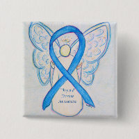 Thyroid Disease Awareness Blue Angel Ribbon Pins