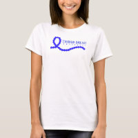 Thyroid Disease Awareness Blue Ribbon Beads