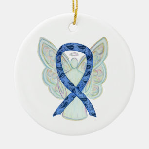 Thyroid Disease Awareness Ribbon Angel Ornaments