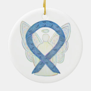 Thyroid Disease Awareness Ribbon Angel Ornaments