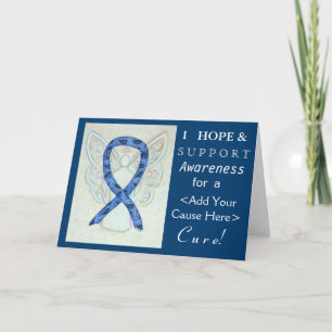 Thyroid Paisley Awareness Ribbon Custom Cards