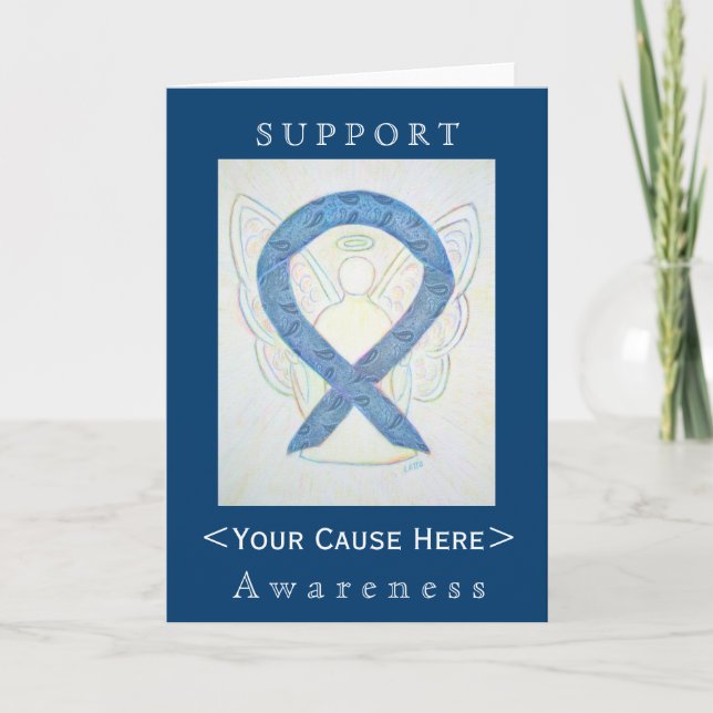 Thyroid Paisley Awareness Ribbon Customised Card (Front)