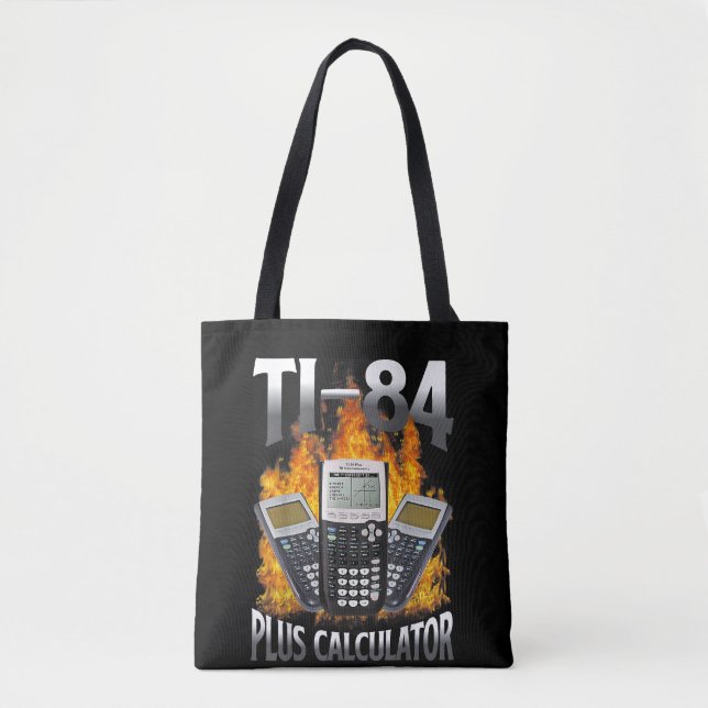 Ti-84 Plus Calculator Funny Math Teacher Tote Bag (Front)