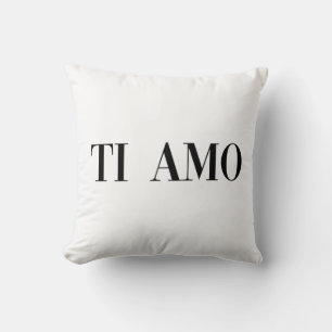 Ti amo italian language lettering cushion