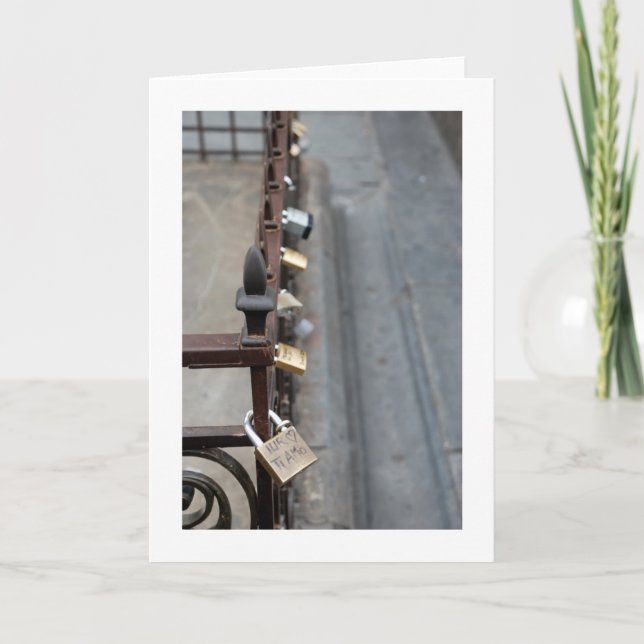 TI AMO LOCKS OF LOVE Valentine's day Card (Front)