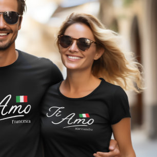 Ti Amo Script Personalised couple's T-Shirt