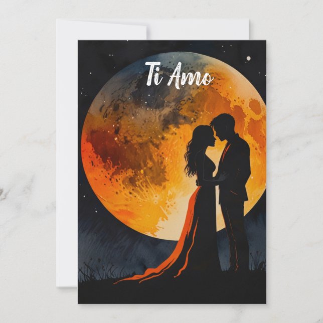 Ti Amo Spanish I Love You Romantic Card (Front)