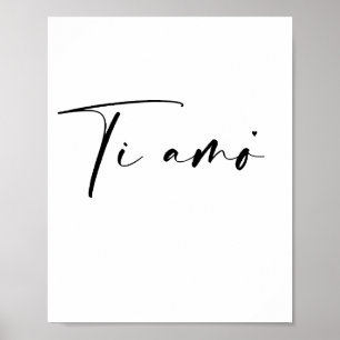 Ti Amo - valentine typography poster