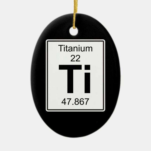 Ti - Titanium Ceramic Ornament (Front)