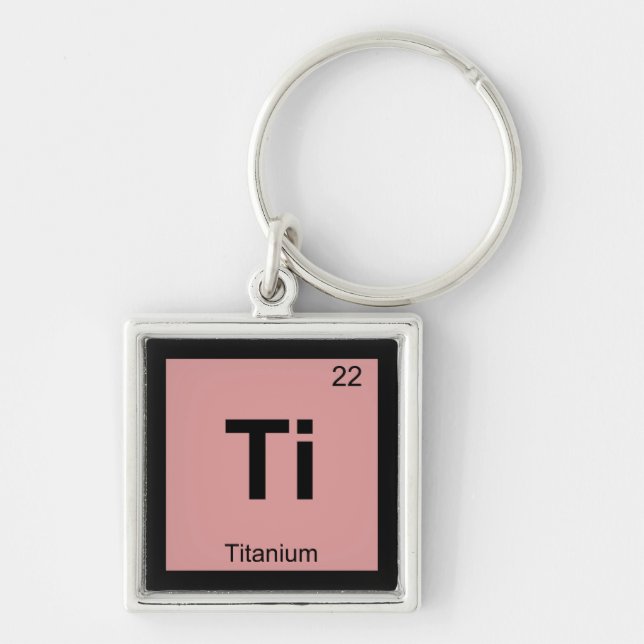 Ti - Titanium Chemistry Periodic Table Symbol Key Ring (Front)