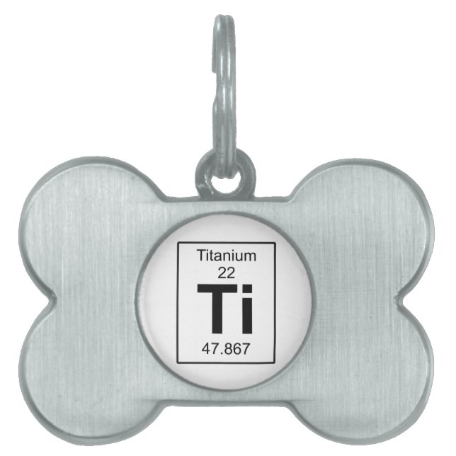 Ti - Titanium Pet ID Tag (Front)