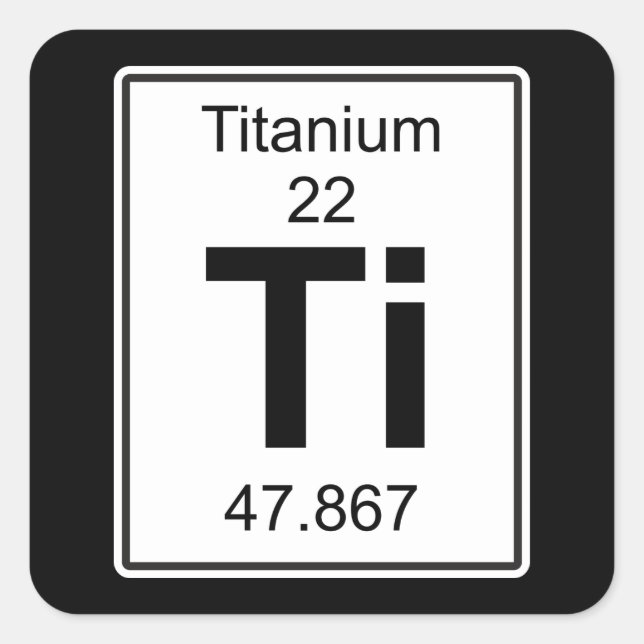 Ti - Titanium Square Sticker (Front)