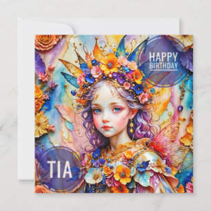 TIA ~ Birthday Card ~ Flower Fairy ~ 