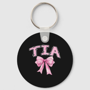 Tia Birthday Girl Matching Coquette nk Bow Key Ring