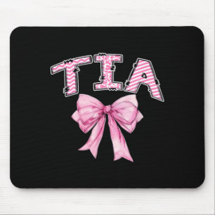 Tia Birthday Girl Matching Coquette nk Bow Mouse Pad
