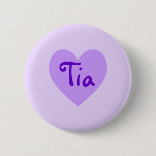 Tia in Purple 6 Cm Round Badge
