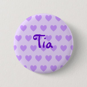 Tia in Purple 6 Cm Round Badge
