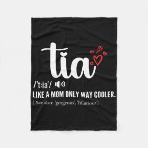 Tia Like A Mum Only Cooler Aunt Auntie Mothers Day Fleece Blanket