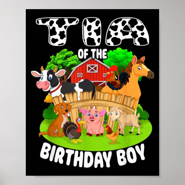 Tia Of The Bday Boy Farm Animals Matching Farm The Poster (Front)