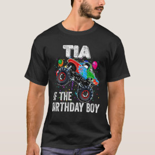 Tia of the Birthday Boy Monster Truck Birthday Fam T-Shirt