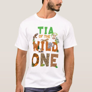 Tia Of The Birthday Wild One Safari Birthday Boy F T-Shirt