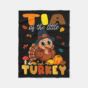 Tia Of The Little Turkey Thanksgiving Baby Shower Fleece Blanket