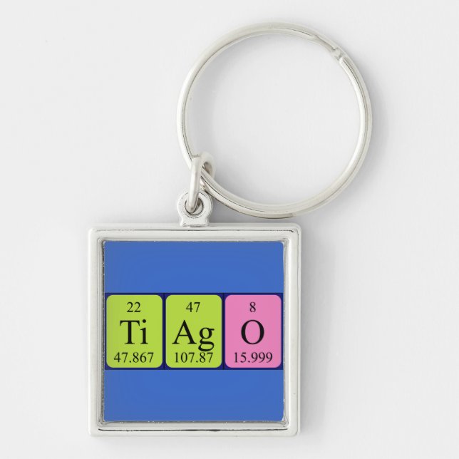 Tiago periodic table name keyring (Front)