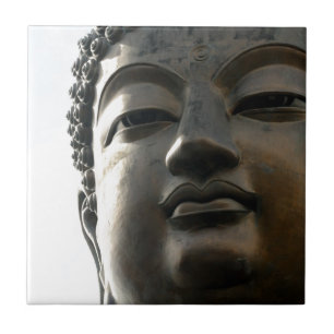 Tian Tan Buddha Face close up Ceramic Tile