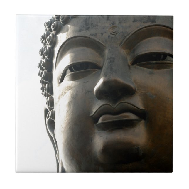 Tian Tan Buddha Face close up Ceramic Tile (Front)