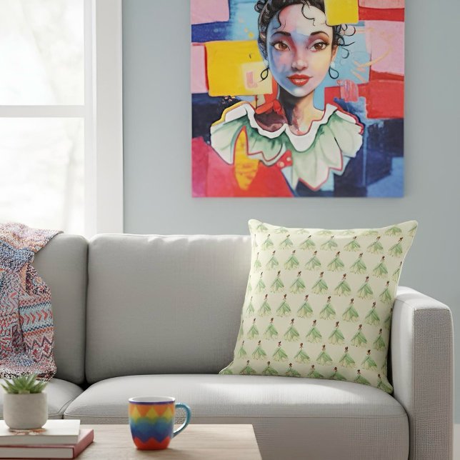 Tiana Throw Pillow (Creator Uploaded)