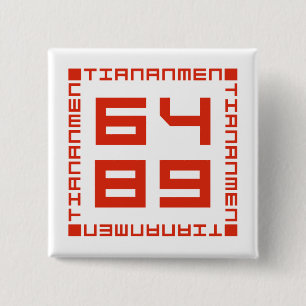 Tiananmen Square 6/4/1989 15 Cm Square Badge