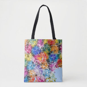 Tianjin China City Map Tote Bag