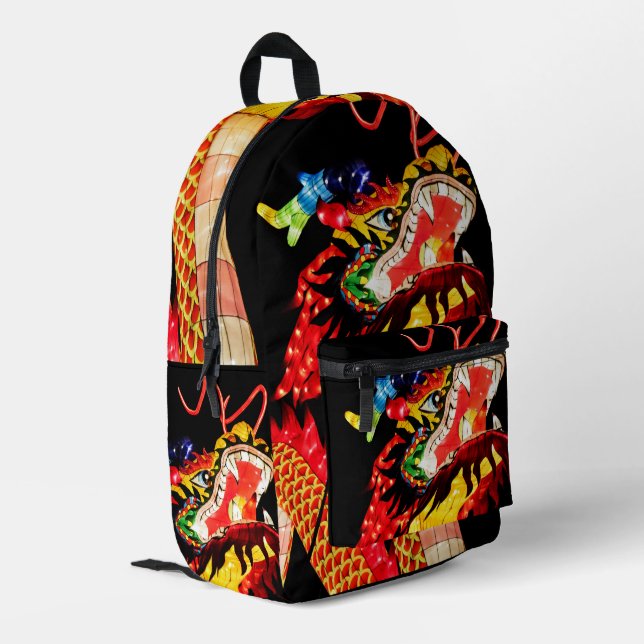 Tianlong Dragon Printed Backpack (Back Corner Left)