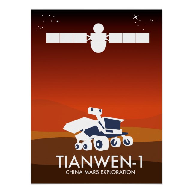 Tianwen-1 China space art Poster (Front)