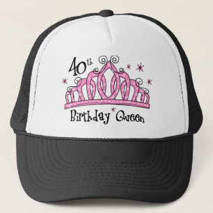 Tiara 40th Birthday Queen LT Trucker Hat