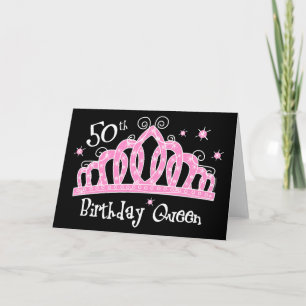 Tiara 50th Birthday Queen DK Card