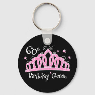 Tiara 60th Birthday Queen DK Key Ring