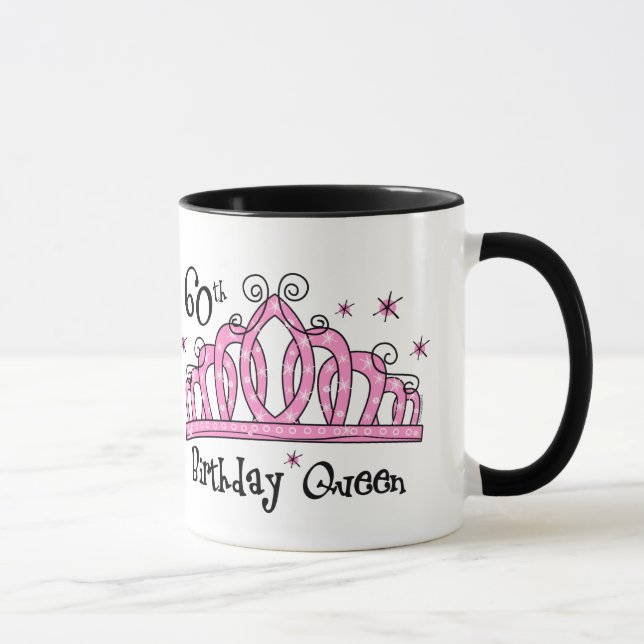 Tiara 60th Birthday Queen LT Mug (Right)