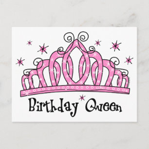 Tiara Birthday Queen Postcard