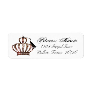 Tiara Graduation Return Address Labels