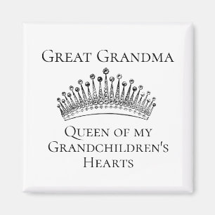 Tiara Great Grandmother Queen Grandchildren's Magnet