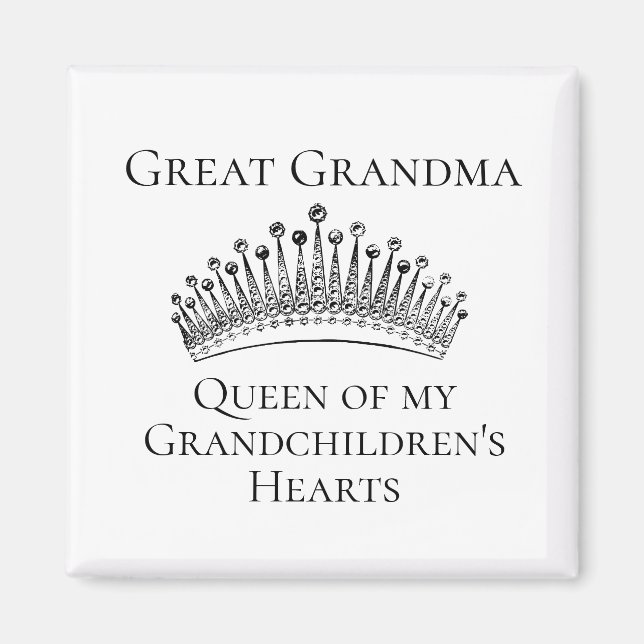 Tiara Great Grandmother Queen Grandchildren's Magnet (Front)