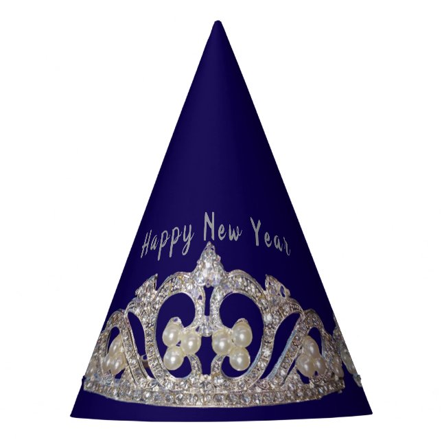 Tiara Print New Year Party Hat (Front)