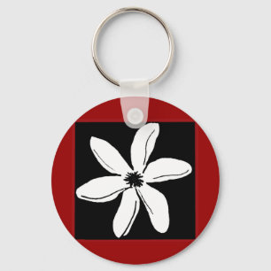 Tiare flower key chain