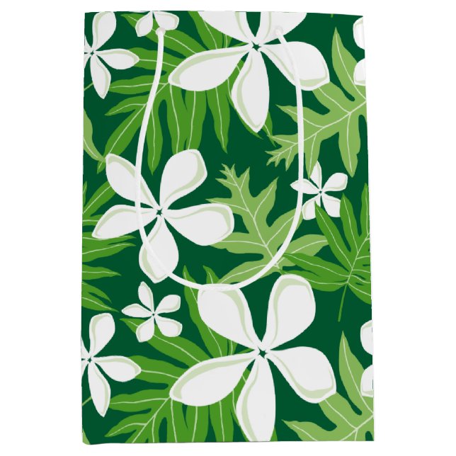 TIARE (GREEN) MEDIUM GIFT BAG (Front)