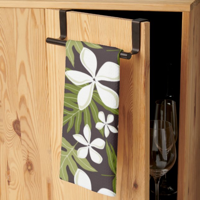 TIARE (OLIVE COMBO) TEA TOWEL (Thirds Fold)