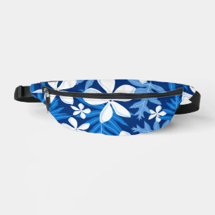 TIARE PATTERN IN BLUE BUM BAGS