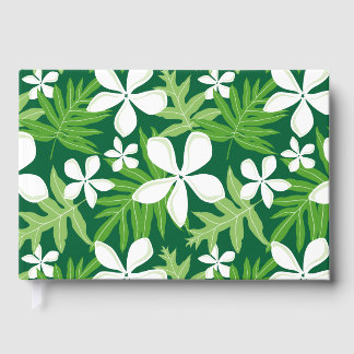 TIARE PATTERN IN GREEN GUEST BOOK